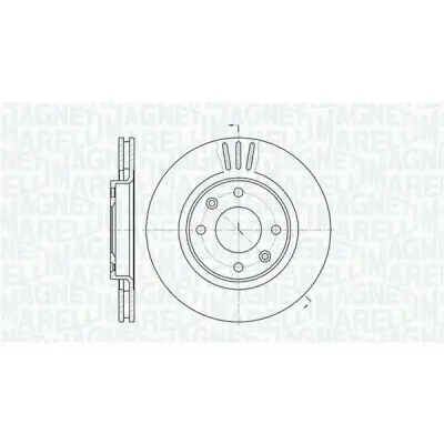 Disco de freno MAGNETI MARELLI 361302040690 Garantía Incluida